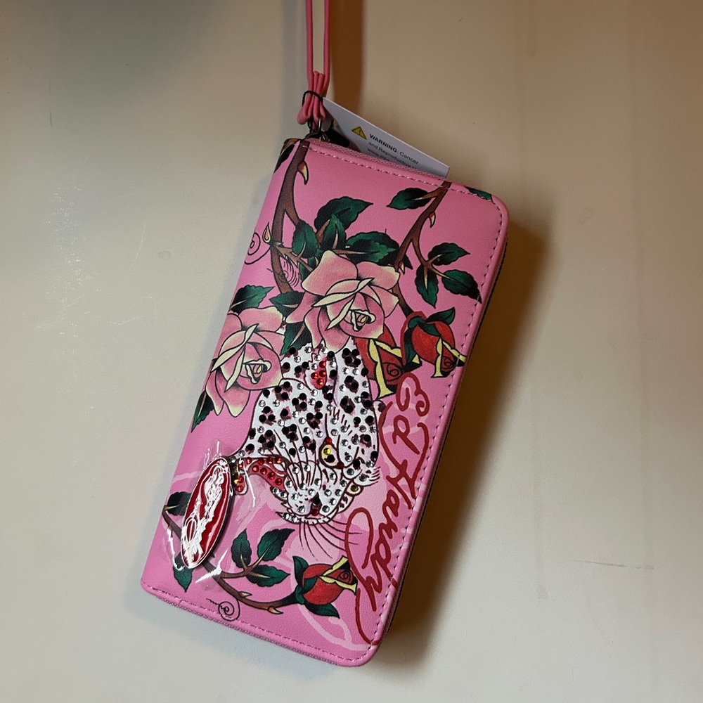 Ed Hardy Pink Floral Women's Wallet